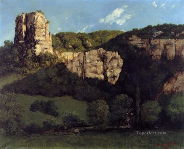  landscape Art - Landscape Bald Rock in the Valley of Ornans Realist Realism painter Gustave Courbet